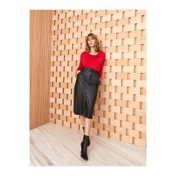 LC Waikiki Tight Fit Straight Leather Look Women's Skirt