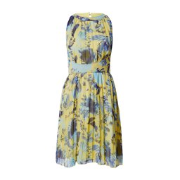 APART Rochie bleumarin / turcoaz / galben lămâie / negru