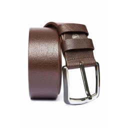 Curea barbateasca clasica din piele, maro 4 cm (Marime curea: 44/110)