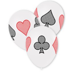 Set 10 baloane latex Poker 30 cm