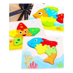 Set 3 puzzle din lemn - Let s Play Under the Sea