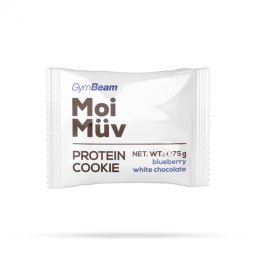 GymBeam MoiMüv Protein Cookie 75 g afine și ciocolată albă