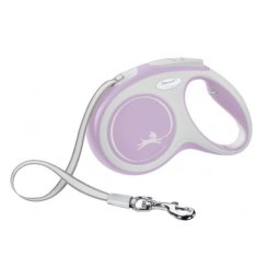 Lesa pentru caini Comfort banda, Flexi, Retractabil, Pana la 25 kg, M, 5 metri, Roz