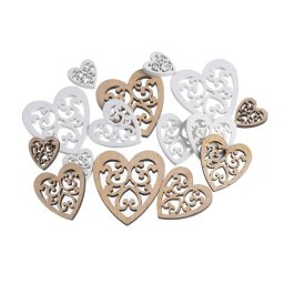 Inimioare lemn pentru aranjamente florale set 18 buc