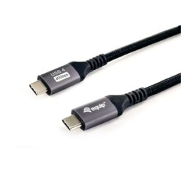 Cablu Equip USB4 Gen 3 Type-C, Thunderbolt 3/4, 40Gbps, PD 3.1 240W, Display 8K/60Hz, 1.2m, conectori auriti cu carcasa din aluminiu, Black, 128381