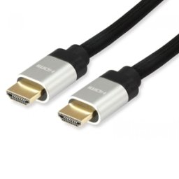 Cablu Premium HDMI Equip 8K Ultra High Speed, HDR Dynamic, eARC, conectori auriti cu carcasa din aluminiu, 15m, Black, 119386