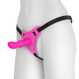 Crushious Snapper Strap On Roz Ham Ajustabil cu Dildo din Silicon