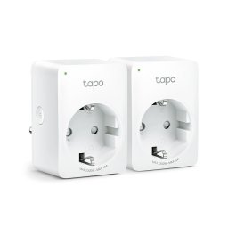 PRIZA inteligenta TP-LINK, Schuko x 1, conectare prin Schuko (T), 10 A, programare prin smartphone, Bluetooth, WiFi, alb Tapo P100(2-pack)