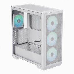 Carcasa APNX C1 Mid-Tower ATX Case, Tempered Glass - white