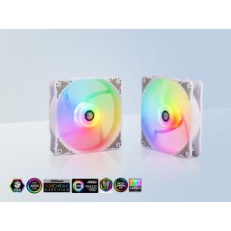 Notos RGB PWM, 5 ventilatoare de 120 mm, Alb