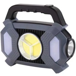 Lanterna LED reincarcabila cu panou solar maner si LED COB CERC