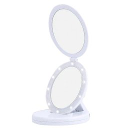 Oglinda cosmetica 2 in 1 Andowl Q MR80 pliabila led efect de lupa reincarcabila