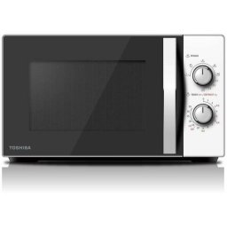 Cuptor cu microunde Toshiba MWP-MG20PWH, volum 20L, control mecanic, 700W, 5 niveluri putere, functie grill, iluminare LED, decongelare, alb