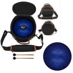 Tongue Drum din Otel - Handpan Albastru 7 Note - 8 Inch/20,3 cm - 1 Buc