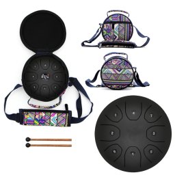 Tongue Drum din Otel - Handpan Negru 5.5 Inch/13.97 cm - 1 Buc