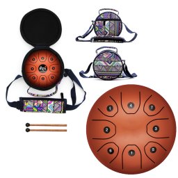 Tongue Drum din Otel - Handpan Rosu 5.5 Inch/13.97 cm - 1 Buc