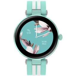 Smartwatch SW-61 Semifreddo, 1.19inch, Curea Silicon, White-Blue