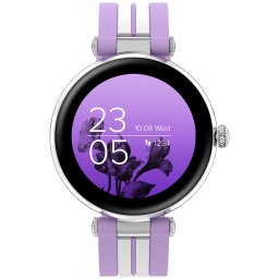 Smartwatch SW-61 Semifreddo, 1.19inch, Curea Silicon, Pink-Silver