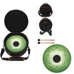 Tongue Drum din Otel - Handpan Verde 7 Note - 14 Inch/35.56 cm - 1 Buc
