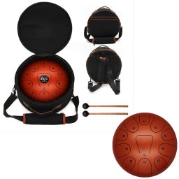 Tongue Drum din Otel - Handpan Rosu 7 Note - 12 Inch/30.48 cm - 1 Buc