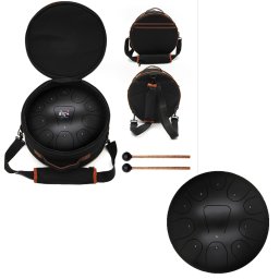 Tongue Drum din Otel - Handpan Negru 7 Note - 12 Inch/30.48 cm - 1 Buc