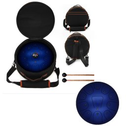 Tongue Drum din Otel - Handpan Albastru 7 Note - 12 Inch/30.48 cm - 1 Buc