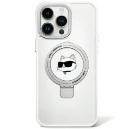 Husa Karl Lagerfeld KLHMP15LHMRSCHH iPhone 15 Pro 6.1" white/white hardcase Ring Stand Choupette Head MagSafe