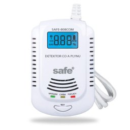 SAFE HOME europe s.r.o. Detector 2 în 1 gaz si monoxid de carbon cu afisaj LCD SAFE 808COM