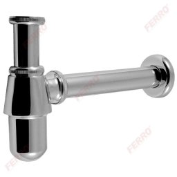 Sifon lavoar din alama 1 1/4 x 32 mm, crom fara ventil
