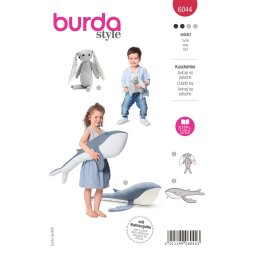 Tipar iepure si balena din plus - pentru jucarii textile 6044