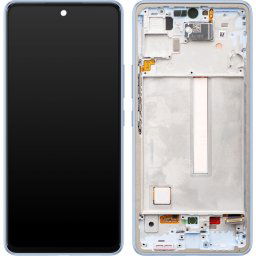 Piese si componente Display - Touchscreen Samsung Galaxy A53 5G A536, Cu Rama, Albastru, Service Pack GH82-28024C