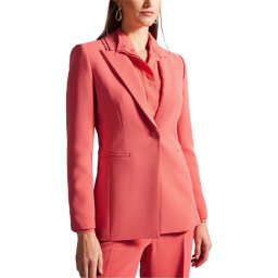 TED BAKER Sacou Bertaah Single Breasted Feature Collar Blazer 272726 coral