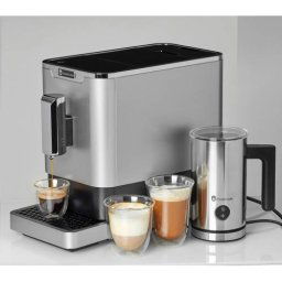 Pachet Studio Casa Espressor Automat DIVA DE LUXE Cafea Boabe 1.1L 1470W 19Bar Inox + Aparat Spumat Lapte