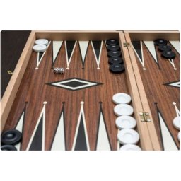 Joc Table din Lemn cu Piese Negre