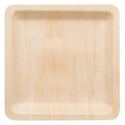 Set farfurii din lemn 23x23cm - 6buc