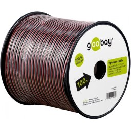 cablu difuzor rosu/negru 2x0.75, cupru 100m pe tambur