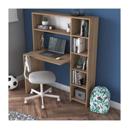 Masă de lucru cu raft RANI 113,2x141,8 cm maro