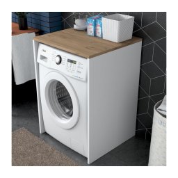 Dulap pentru mașină de spălat rufe RANI 65x91,8 cm alb/maro