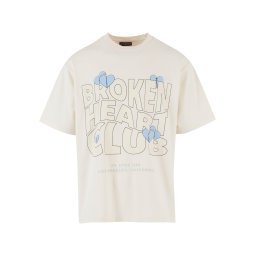 2Y Studios Tricou 'Broken Heart Club' albastru deschis / verde deschis / negru / alb murdar