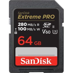 Card memorie PRO 64GB V60 UHS-II SD CARDS/280/100MB/S V60 C10 UHS-II