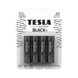 4 baterii alcaline AA BLACK+ 1,5V Tesla Batteries