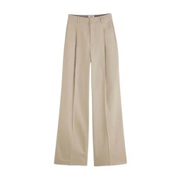 SCOTCH & SODA Pantaloni Rose Pleated High Rise Wide Leg Chinos 176390 SC6863 soft taupe
