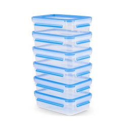 Tefal - Set de 6 cutii pentru alimente 0,8 l MASTER SEAL FRESH, albastre