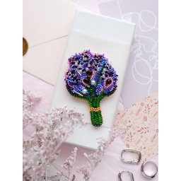 Set decoratie cu margele (brosa), Levantica, 6,6x9,1 cm