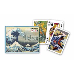Set carti de joc Piatnik, "Hokusai", 2 pachete in cutie de lux, produse in Austria