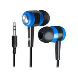 Casti Defender cu fir, Negru/ Albastru