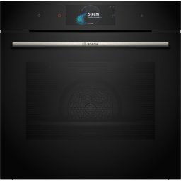 Cuptor electric incorporabil HSG7584B1, 71 l, Multifunctional, 23 functii , Perfect Steam, Air Fry, Autocuratare EcoClean Direct, Grill, Home Connect, Clasa A+, Sticla Neagra