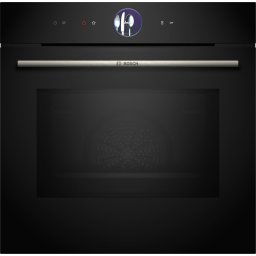 Cuptor electric incorporabil HMG7764B1, 67 l, Multifunctional, 20 functii , Autocuratare pirolitica, Functie microunde, Grill, Air Fry, Sticla Neagra