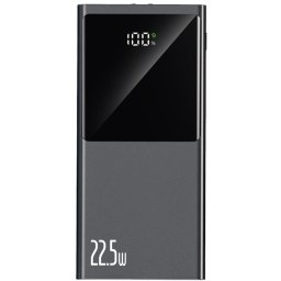 Baterie externa portabila TECH-PROTECT PB12, 10000 mAh, LED, 22.5W, Cablu USB-C 50cm inclus, Gri