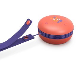 Boxa portabila Mini Difuzor Lol&Roll Pop Kids, Snur detasabil, Personaj de colorat Portocaliu